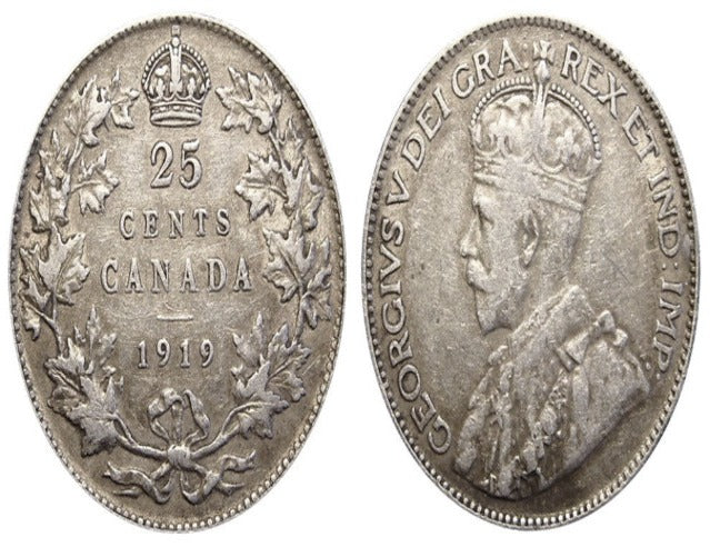 1919 – Canada Silver Quarter – Umlaufzustand in VF