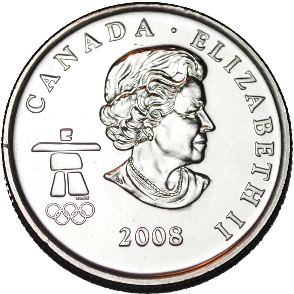 Jeux olympiques de Vancouver 2010 de 25 cents canadiens 2008 : pièce de monnaie de snowboard UNC