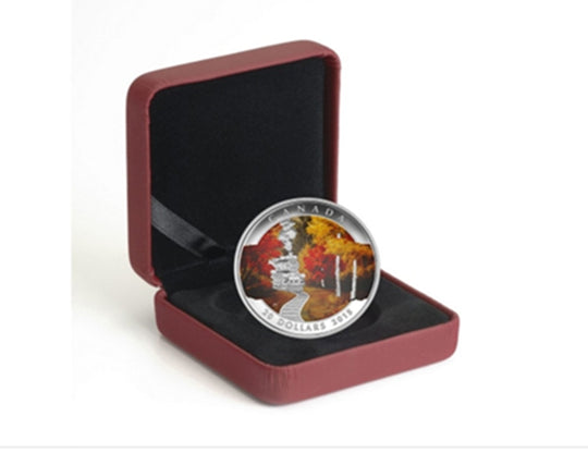 2015 Canadian $20 Autumn Express 1 oz Fine Silver Colored Coin