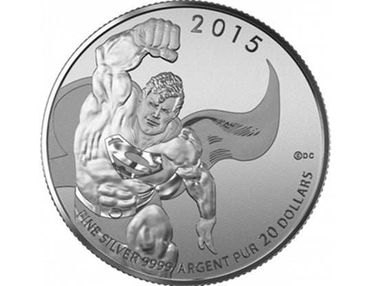 20 $ canadiens pour 20 $ DC Comics™ Originals 2015 : Pièce en argent fin Superman™