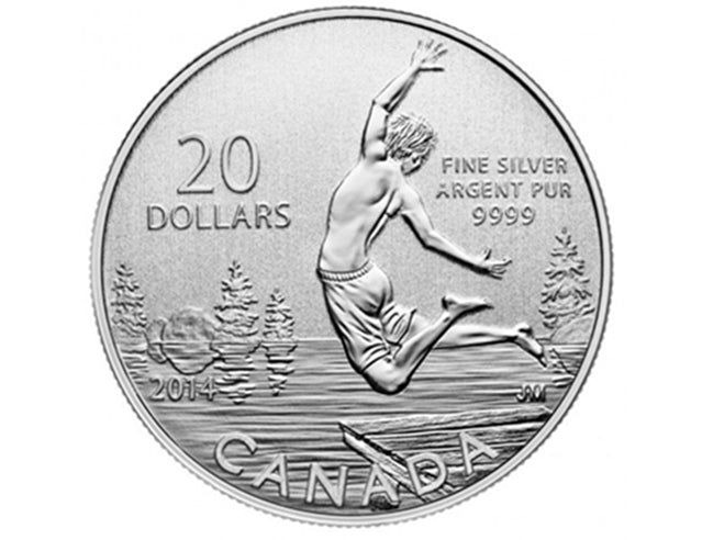 2014 Canadian $20 for $20 Summertime Fine Silver Coin