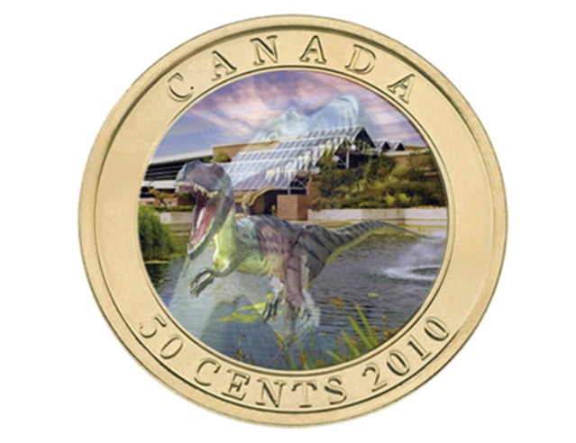 2010 50 Cents Albertosaurus Dinosaur Lenticular Coin