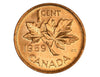 1959 Kanadische 1-Cent Maple Leaf Twig Penny Roll in Tube BU