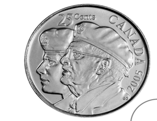 2005 P Année du vétéran Rouleau original de 25 cents (40 pièces)