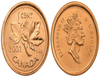 2001 Kanadische 1-Cent Maple Leaf Twig Penny Münzrolle Nr. P -50 Münzen BU