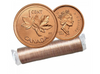 2002 P  Canadian 1-Cent Maple Leaf Twig Penny Coin Roll  -50 Coins BU