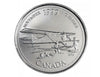 1999 Canadian 25-Cent November: The Airplane Opens The North Millennium Quarter Coin  UNC