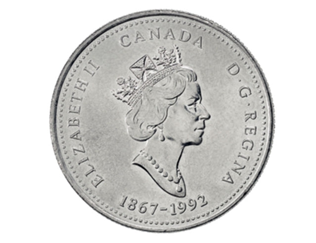 1992 Canadian 25-Cent Alberta Confederation 125th Anniv/Provincial Quarter Coin UNC