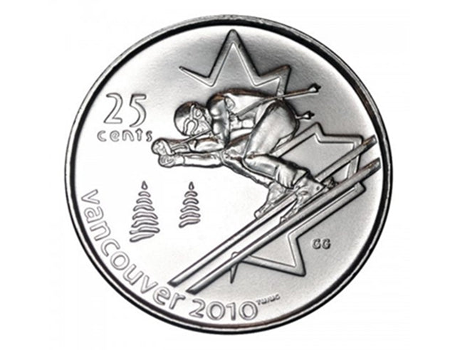 2007 Canadian 25-Cent Vancouver 2010 Olympics: Alpine Skiing Quarter Coin