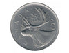 1968 Canadian 25-Cent Caribou Nickel Quarter Coin ( Circulated)