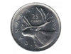 1969 Canadian 25-Cent Caribou Nickel Quarter Coin ( Circulated)