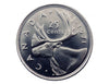 1971 Canadian 25-Cent Caribou Nickel Quarter Coin ( Circulated)