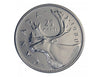 1980 Canadian 25-Cent Caribou Quarter Coin ( Circulated)