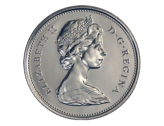 1984 Canadian 25-Cent Caribou Quarter Coin ( Circulated)