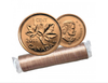 2011 Magnetic  1-Cent Maple Leaf Twig Penny Original Roll(50 Coins)