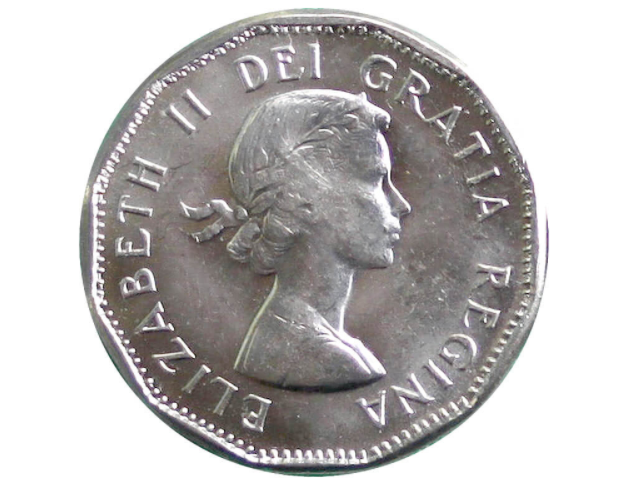 1962 Kanadische 5-Cent-Beaver-Nickel-Münze BU