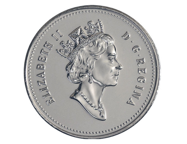 1996 Pièce d'un demi-dollar avec armoiries canadiennes de 50 cents BU