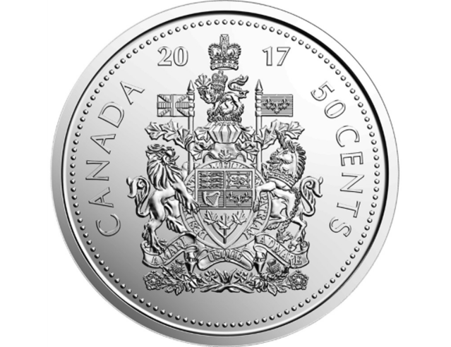 2017 Canadian 50-Cent Coat of Arms Half Dollar Coin BU