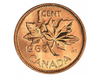 1963 Canadian 1-Cent Maple Leaf Twig Penny Coin Roll  -50 Coins BU