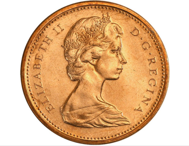 1973 Penny de brindille de feuille d'érable canadienne de 1 cent BU