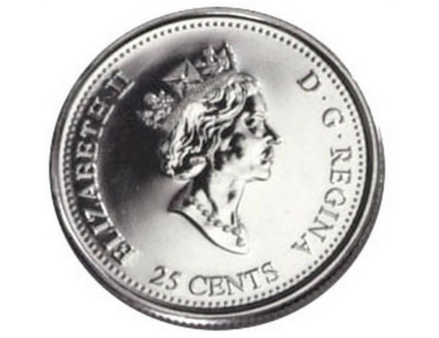 2000 Canadian 25-Cent Pride Millennium Colored Quarter Coin