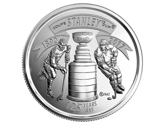 2017 (1892-) Pièce de 25 cents canadienne de la Coupe Stanley 125e anniversaire BU