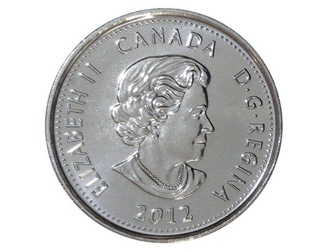 2012 Héros canadiens de 25 cents de 1812 : Pièce de quart colorée de Sir Isaac Brock BU