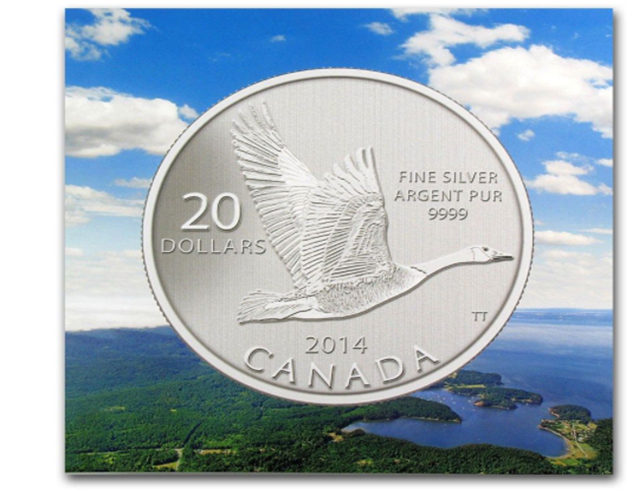 2014 Canadian $20 Canada Goose Fine Silver Coin