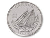 1999 Pièce de 50 cents en argent sterling pour la première course internationale de yachts entre le Canada et les États-Unis