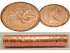 1988  Canadian 1-Cent Maple Leaf Twig Penny Coin Roll  -50 Coins BU