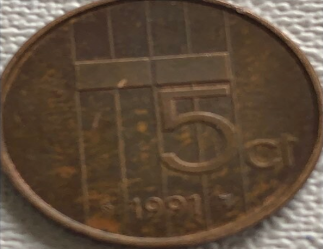 1991 Netherland 5 cent F