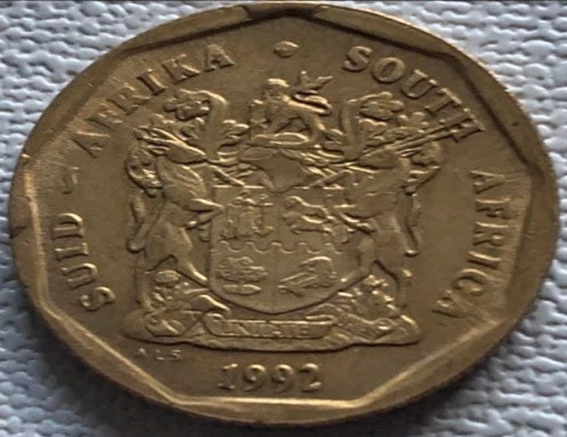 1992 South Africa 50 cents VF