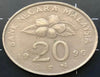 1990-2011 Malaysia 20 Sen Münze VF