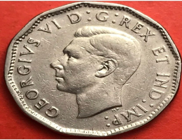 1946 6 sur 6 Five Cents VF Nice Scare Variety 6/6 George VI KEY Canada Nickel