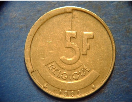 1986 Belgique 5 Francs TTB