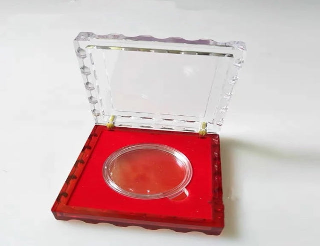 50mm coin box commemorative coin crystal gift box