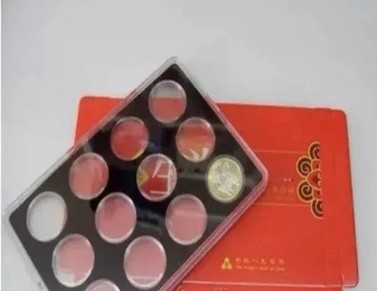 Présentoir de pièces de monnaie, coffret cadeau de haute qualité avec 12 capsules de 27 mm, boîte de collecte