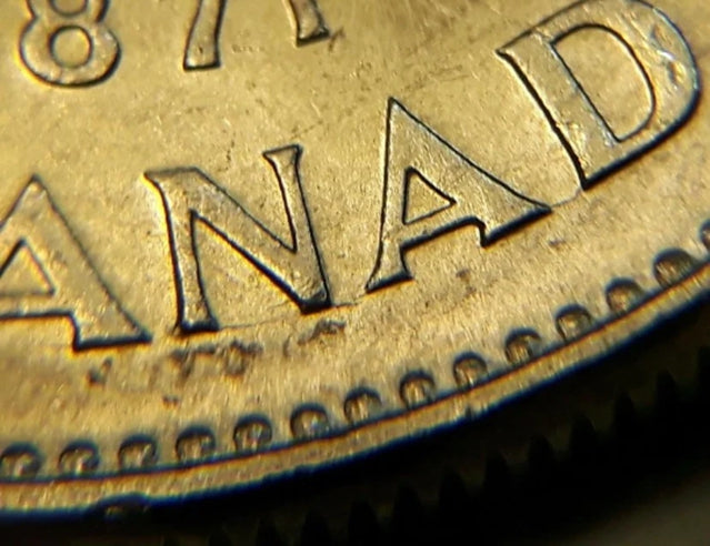 Pièce d'erreur 1971, la matrice se fissure sur la pièce d'un dollar de la Colombie-Britannique au Canada