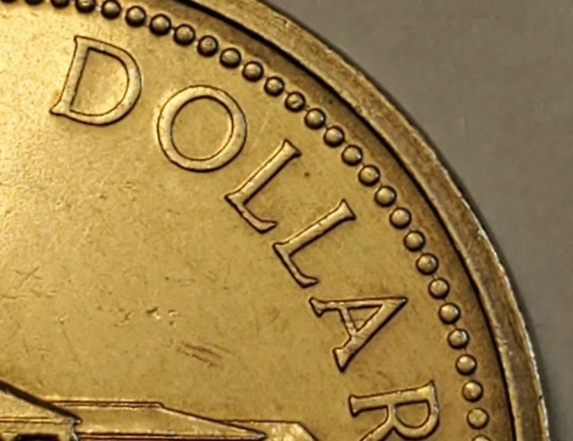 Pièce d'erreur 1973 PEI Perles liées Pièce d'un dollar CANADA