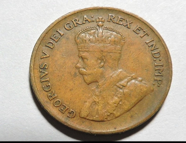 1 Cent kanadischer Penny von 1934 im Umlauf, guter Zustand