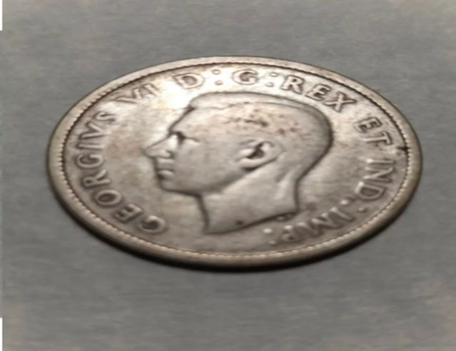 Kanada 1939 25-Cent-Silberviertelmünze im Umlauf, guter Zustand