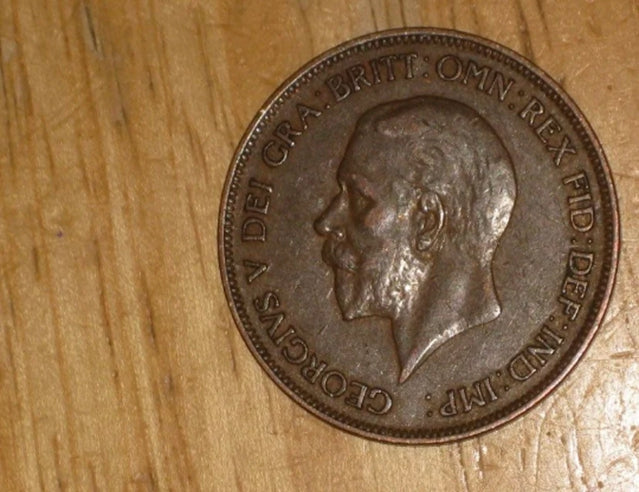 GB England 1929 Penny-Münze, sehr schön und schön