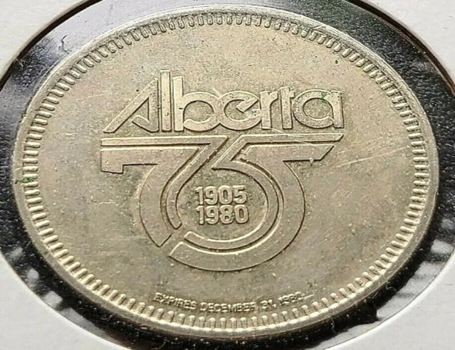 1980 Drayton Valley Alberta 1 Trade Dollar - 75th Anniversary