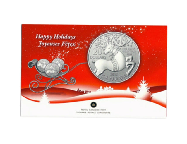 2012 Canadian 20 Dollar Magical Reindeer Fine Silver Coin