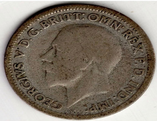 1934 Großbritannien sechs 6 Pence George V Silber Weltmünze