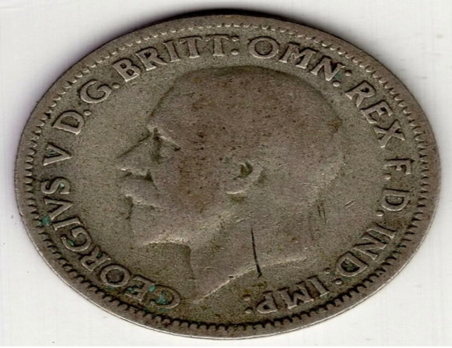 1932 Grande-Bretagne six 6 pence George V pièce du monde en argent