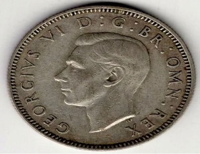 1946 Großbritannien eine 1-Schilling-George-VI-Silbermünze der Welt