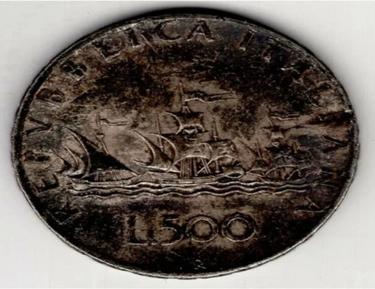 1958 Italy five hundred 500 lire silver world coin