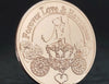 Lucky Coin - Golden rose - Craft Gift Coin Colored Silver plated