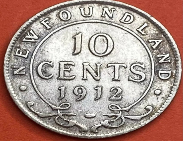 Newfoundland 1912 Silver 10 Cents Very Fine